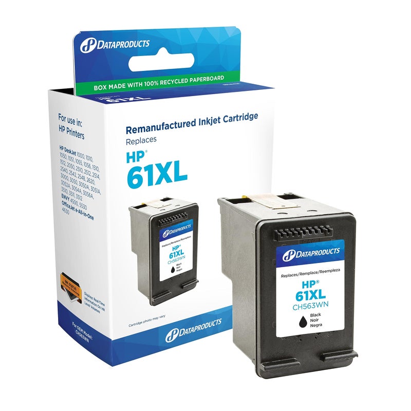Dataproducts DPC563WN Remanufactured High Yield Inkjet Cartridge for HP 61XL (Black) Ink - Image 1